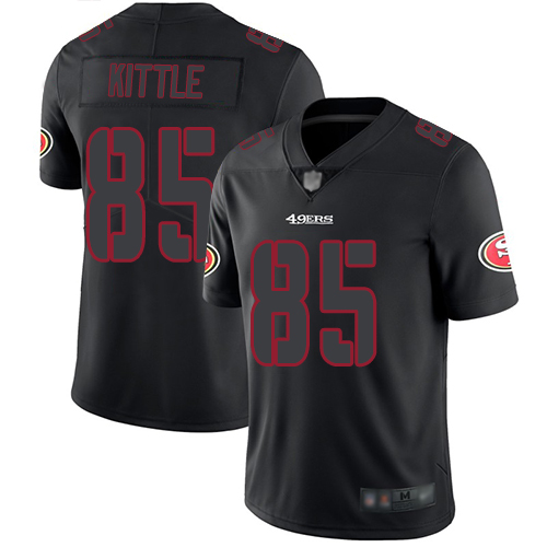 San Francisco 49ers Limited Black Men George Kittle NFL Jersey 85 Rush Impact